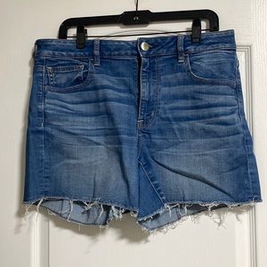 American eagle hi rise denim shorts